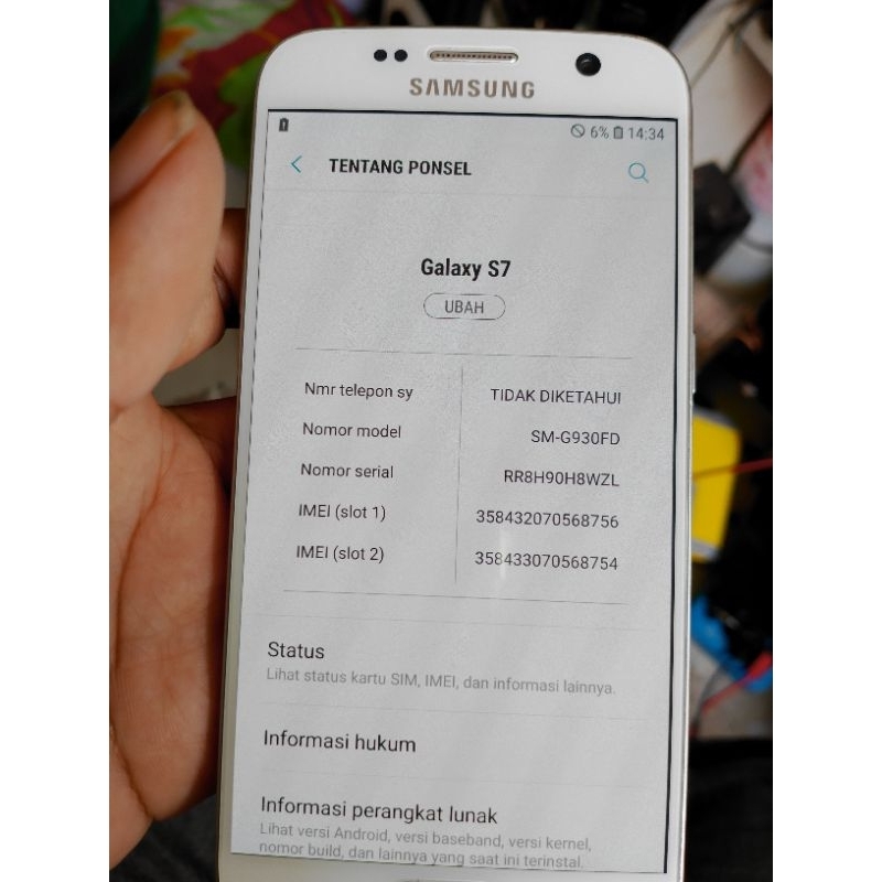 lcd Samsung Galaxy S7 Flat ORI copotan