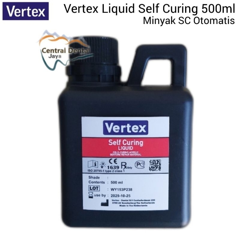 Vertex Liquid Self Curing 500ml / Minyak SC Otomatis Tanpa Rebus / Bahan untuk Bubuk Akrilik Self Cu