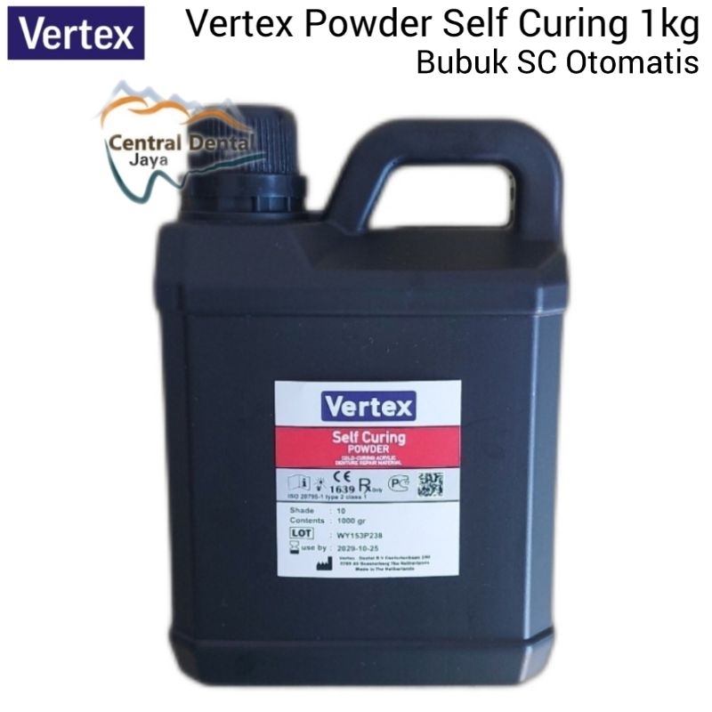 Vertex Powder Self Curing 1kg / Bubuk SC Otomatis Tanpa Rebus / Bahan Bubuk Akrilik Self Cure 1 kg /