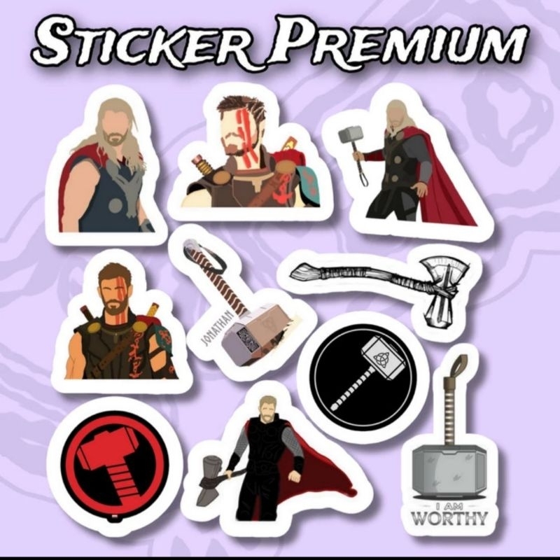 

Sticker Thor Marvel Pack 10pcs Premium Waterproof
