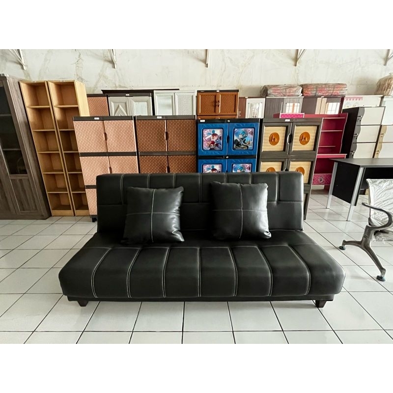 Sofa Bed Hitam / Sofa Multifungsi / Sofa Bed Minimalis / Sofa Malas