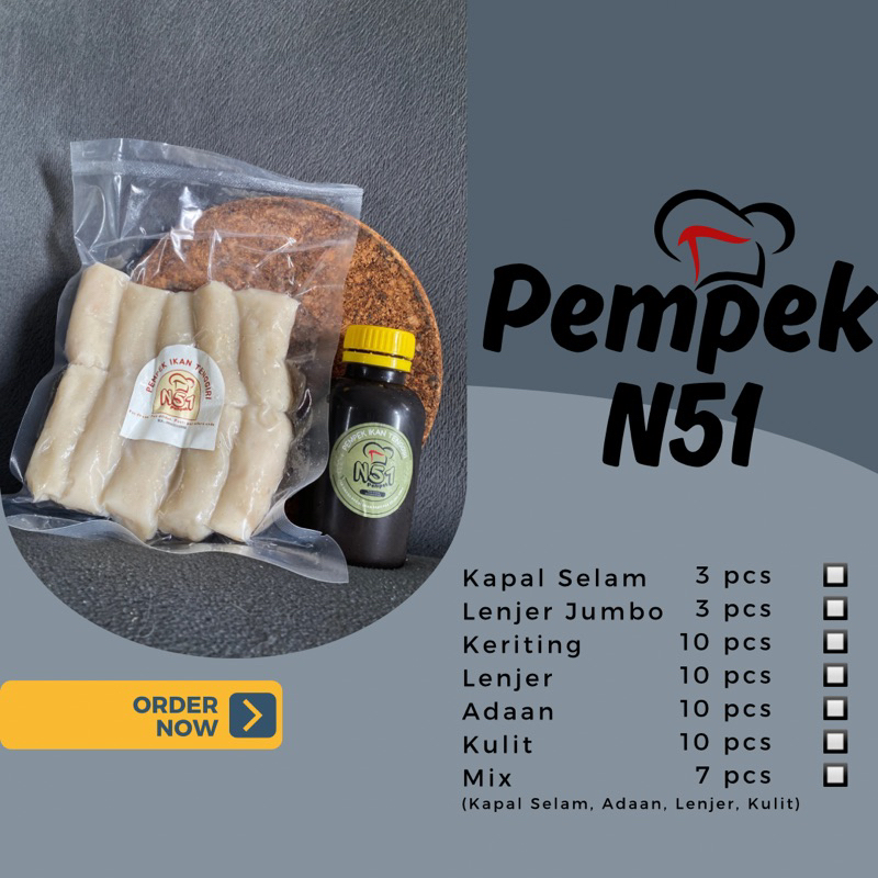 

pempek lenjer 10 pcs plus cuko