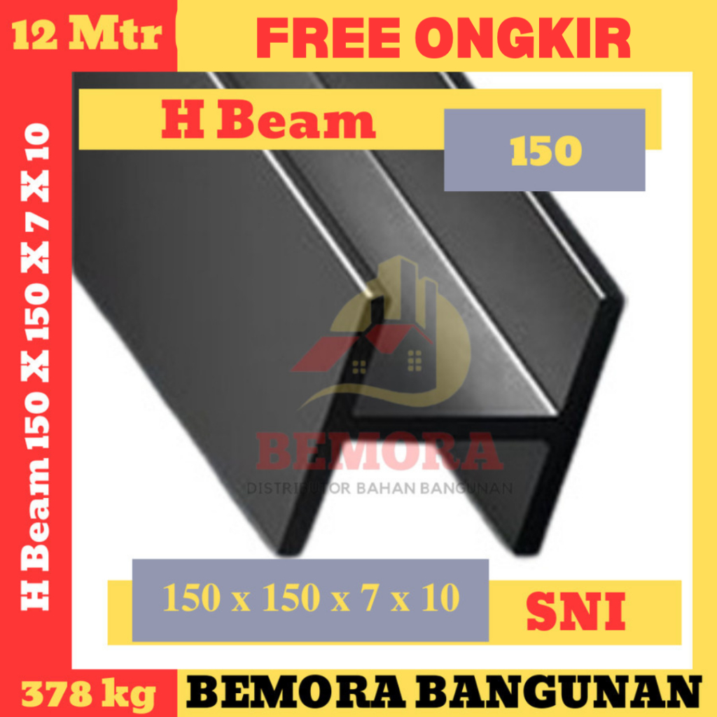 H beam 150 x 12 M LS SNI (Harga Grosir & Free Ongkir)