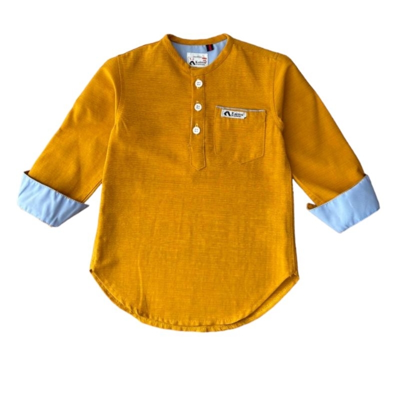 Baju muslim anak laki laki lengan panjang model kurta