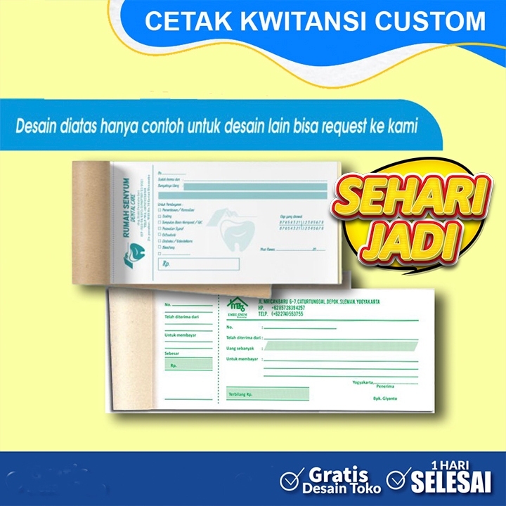 

CETAK NOTA KWITANTSI CUSTOM SATUAN 1/3 Folio 1 PLY / 2 PLY / 3 PLY / 4 PLY