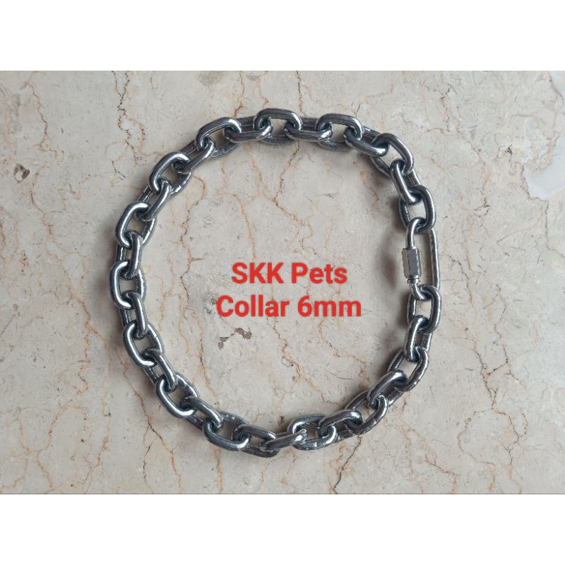Kalung Anjing / Dog Collar Stainless 6mm Link 0 Bold