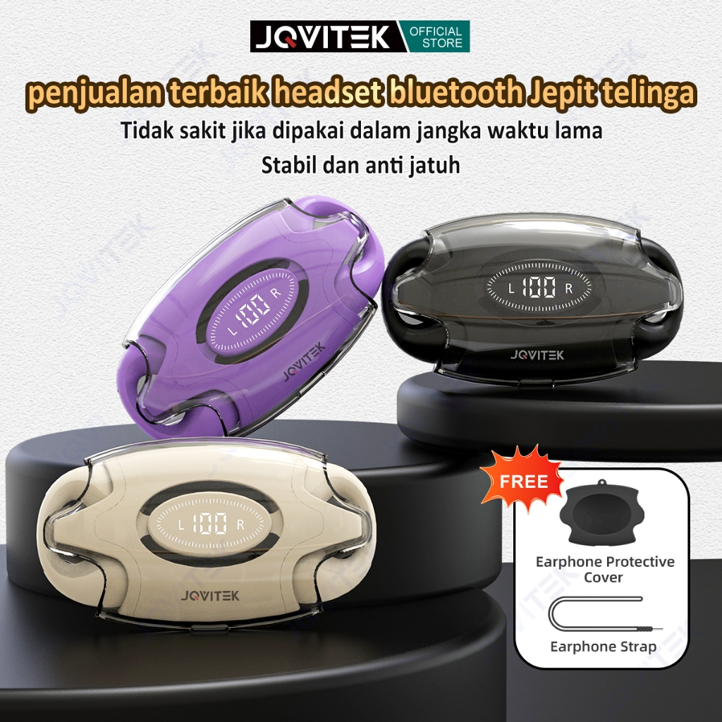 Jovitech EP28C Original Wireless Ear Clip Earphone Bluetooth 5.3 TWS Ear Clip Headset Design Touch S