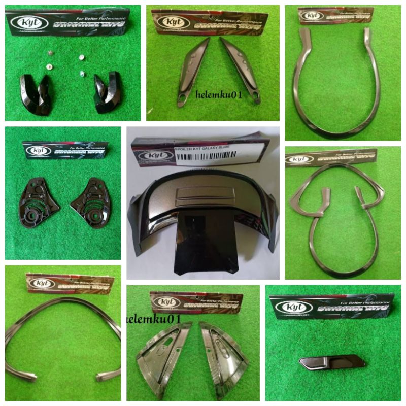 spoiler dan ventilasi helm kyt galaxy original