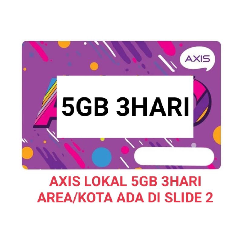 Axis 5gb 3hari kuota lokal