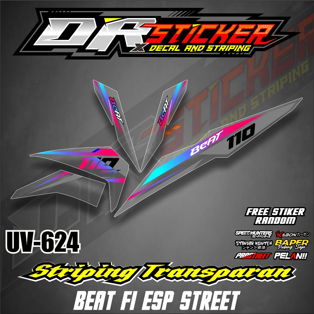 STRIPING MOTOR BEAT FI NEW ESP -  STRIPING TRANSPARAN BEAT STREET 2016 2017 2018 2019