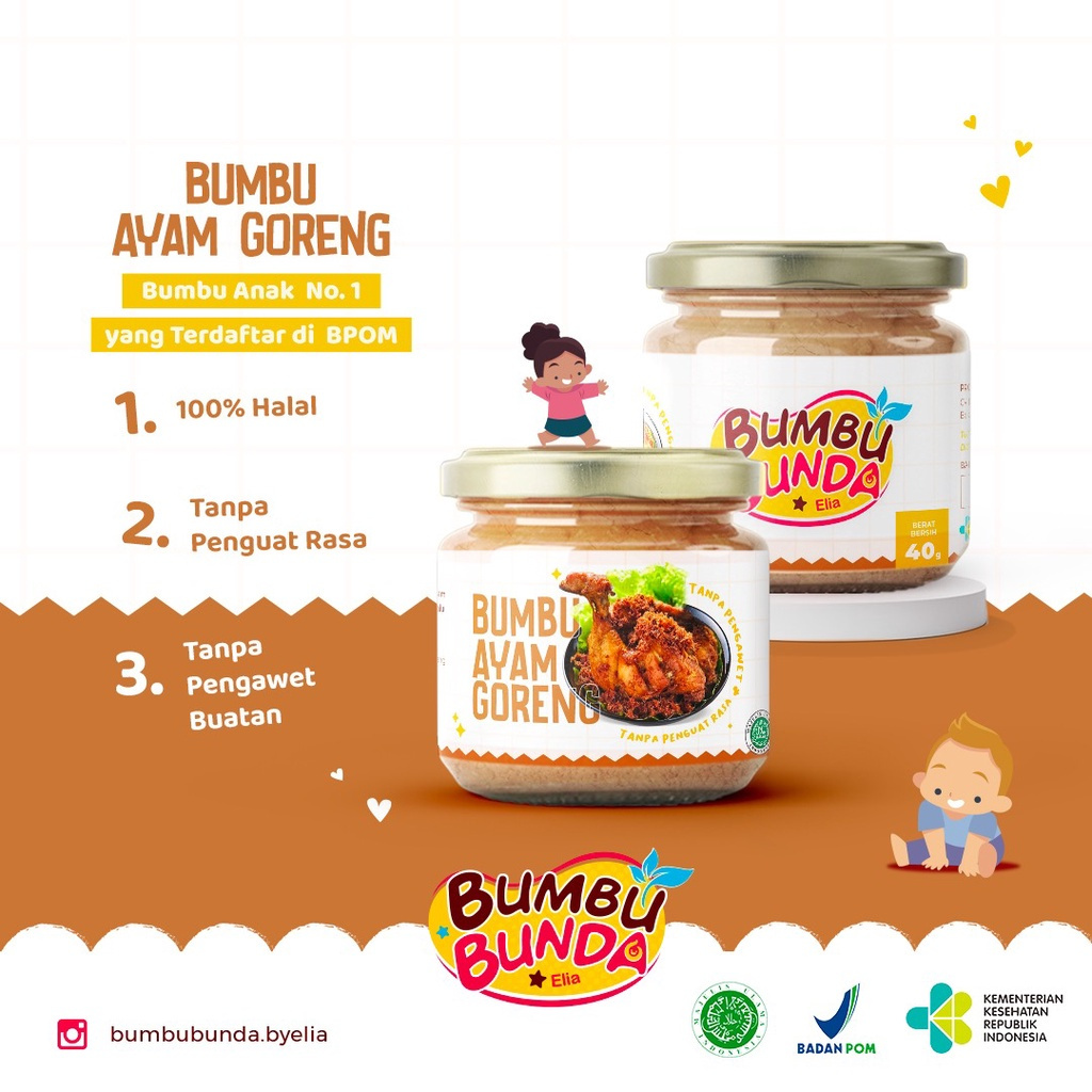 

Bumbu Bunda Bumbu Ayam Goreng MPASI Non MSG-BUMBU INSTAN