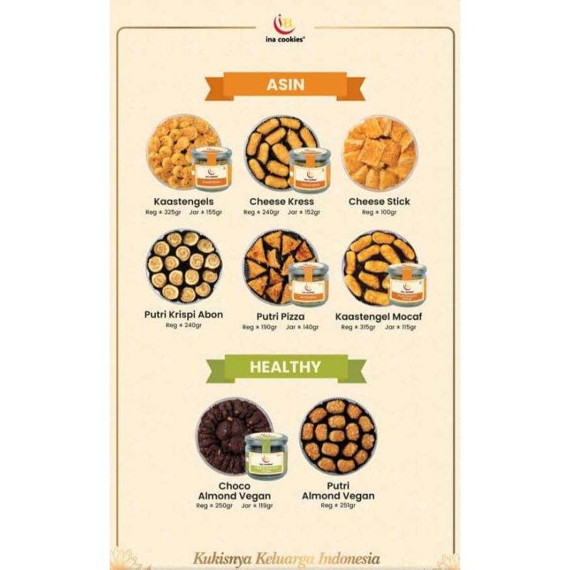 

Ina Cookies - Kue kukis varian Asin dan Healthy