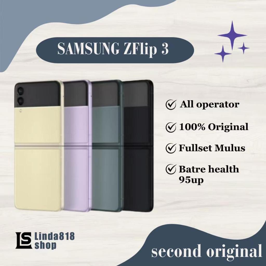 Samsung Galaxy Z Flip3 Second 5G Handphone 5G 8/256GB Mulus Fullset