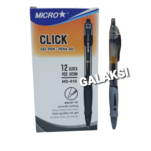 

[BOX/12 PC] GELPEN PULPEN PENA MICROSTAR CLICK MS-410 0.5 MM
