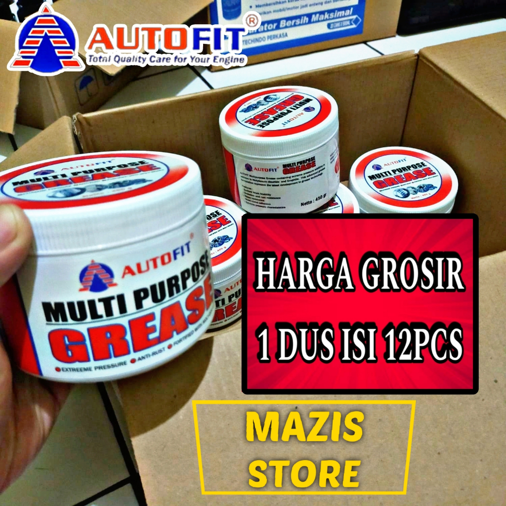 GROSIR 1DUS HARGA BENGKEL Grease 450gr Pelumas Otomotif Industri Stempet Minyak Gemuk