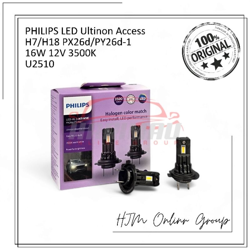 Philips Ultinon Weather Vision LED H7 H18 3500K - Bohlam Lampu Mobil