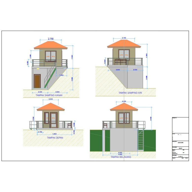 

Jasa Gambar Rumah Tampak Bangunan 2D / Facade Rumah
