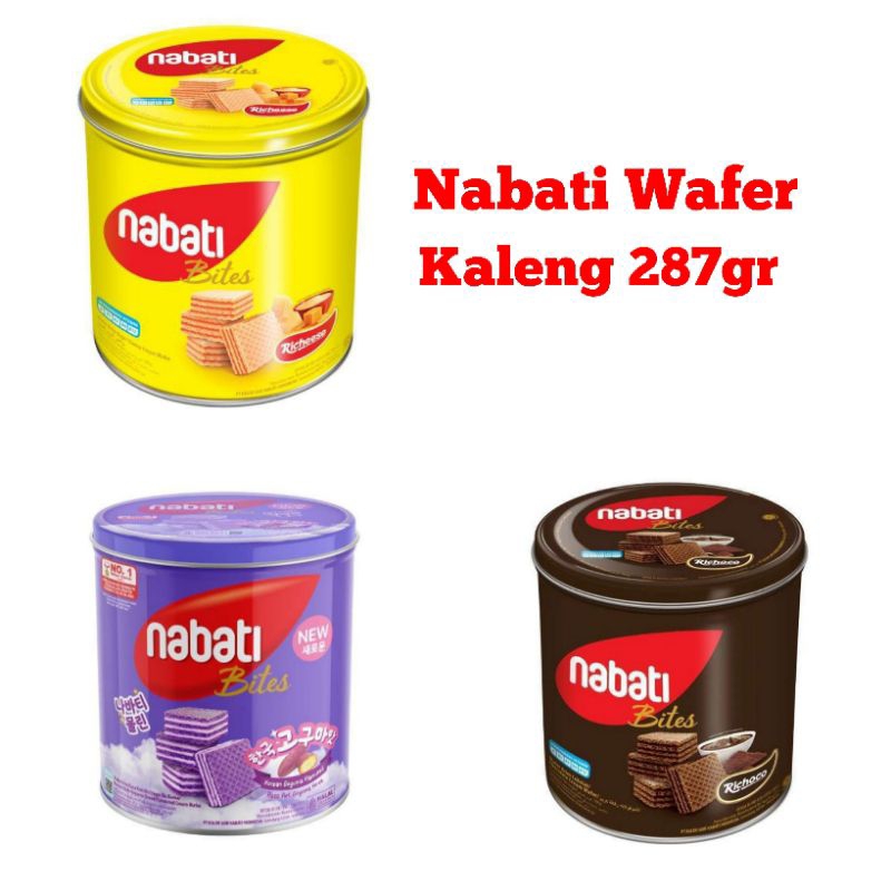 

Nabati Wafer Kaleng Rasa Coklat, Keju, Goguma 287gr