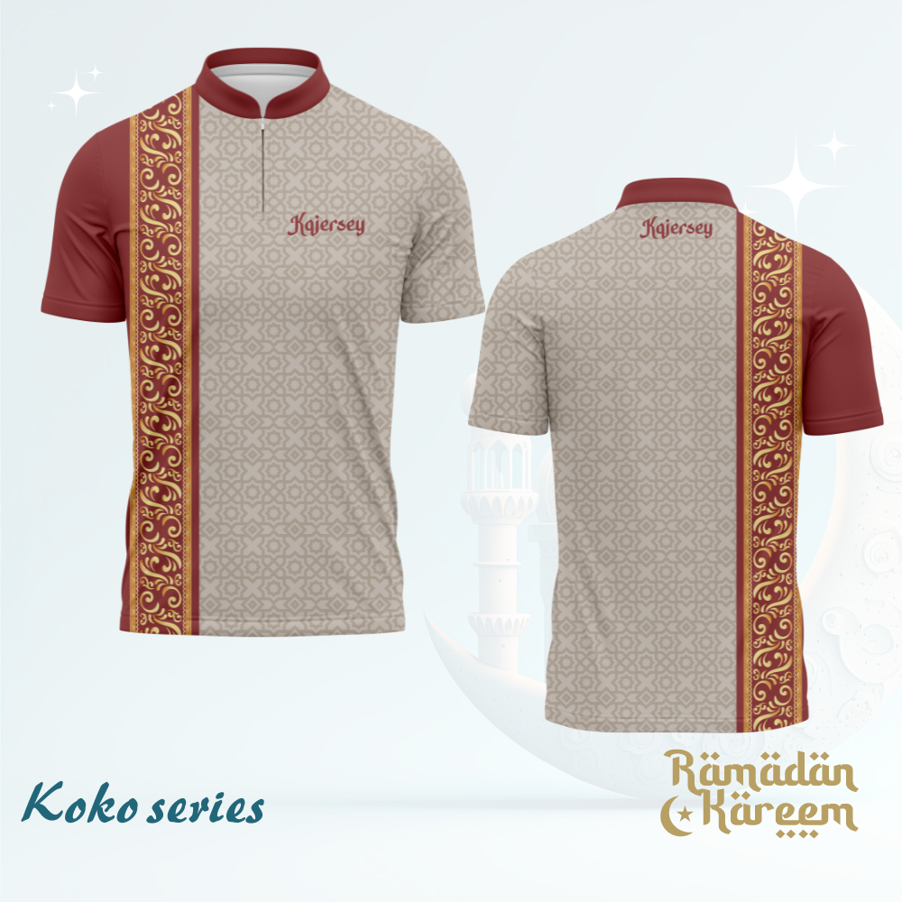 Jersey Koko Kurta Pria Terbaru Lebaran 2025/ Koko Dewasa Lengan Pendek/ Baju Muslim Pria Jersey/ Baj