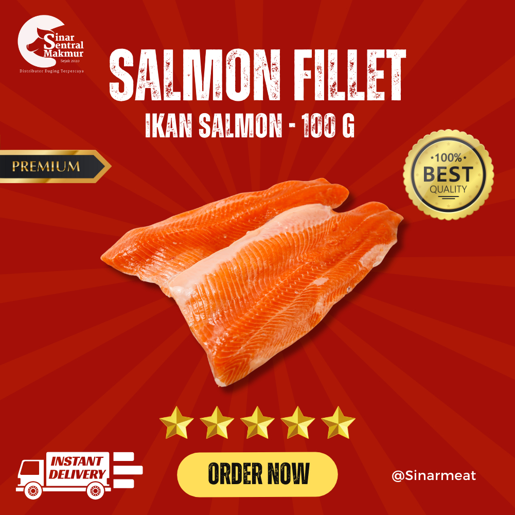 

SALMON FILLET NORWEGIAN PREMIUM BEST QUALITY 100GRAM