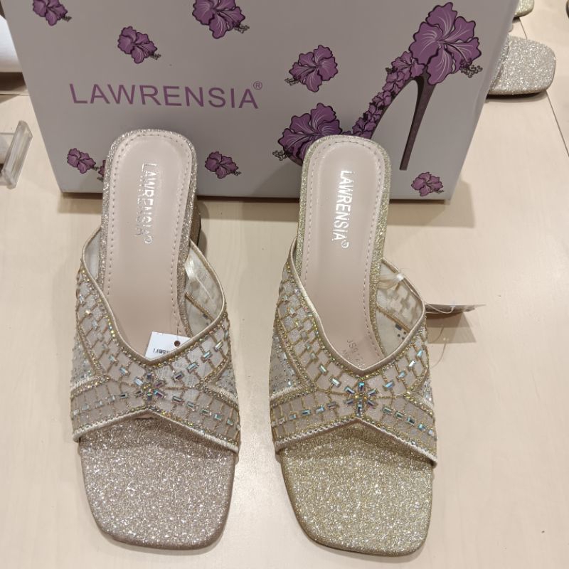 Sandal heels pesta wanita brand Lawrensia