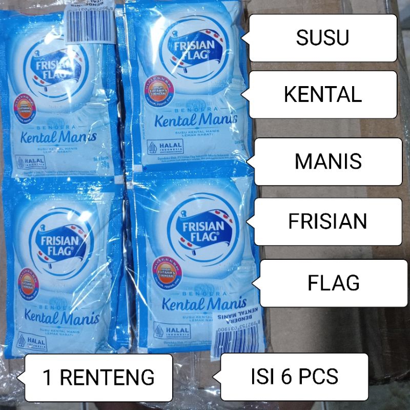 

Frisian Flag susu kental manis isi 6 PCS
