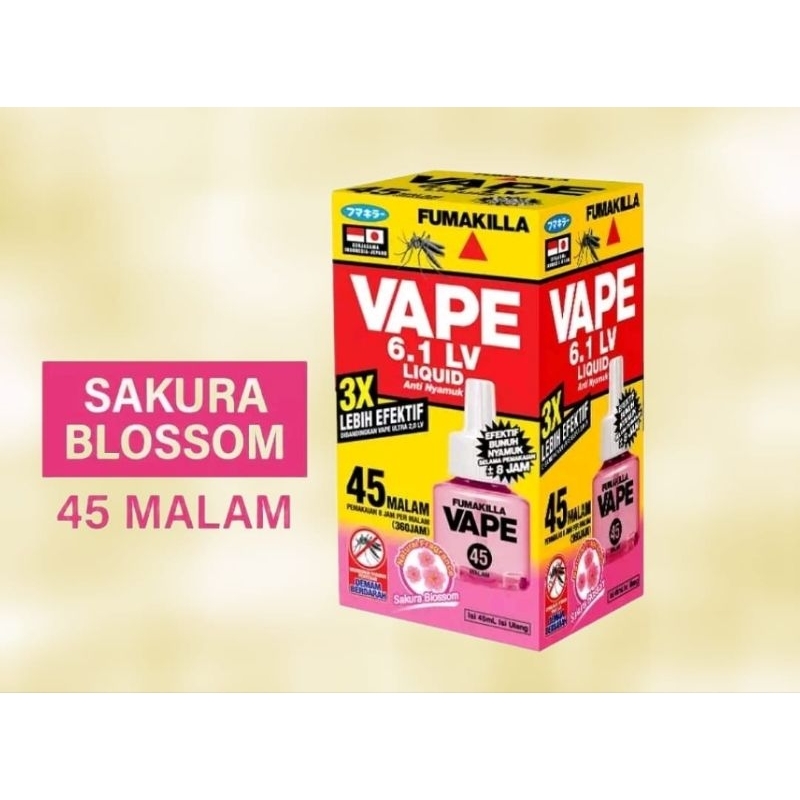 Vape Obat Nyamuk Refill 45 Malam Sakura