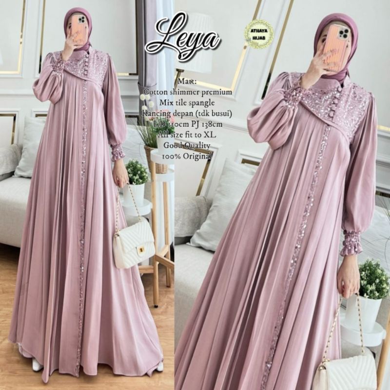 leya dress by athaya dress gamis terbaru 2024