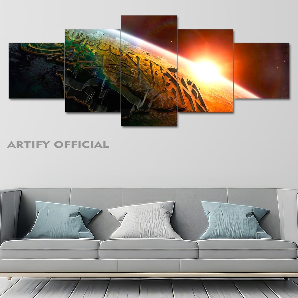 Hiasan Kamar Gaming Islami Ramadhan 100X40 Multipanel / Artify Official/ Pajangan Ruangan Kayu Musli