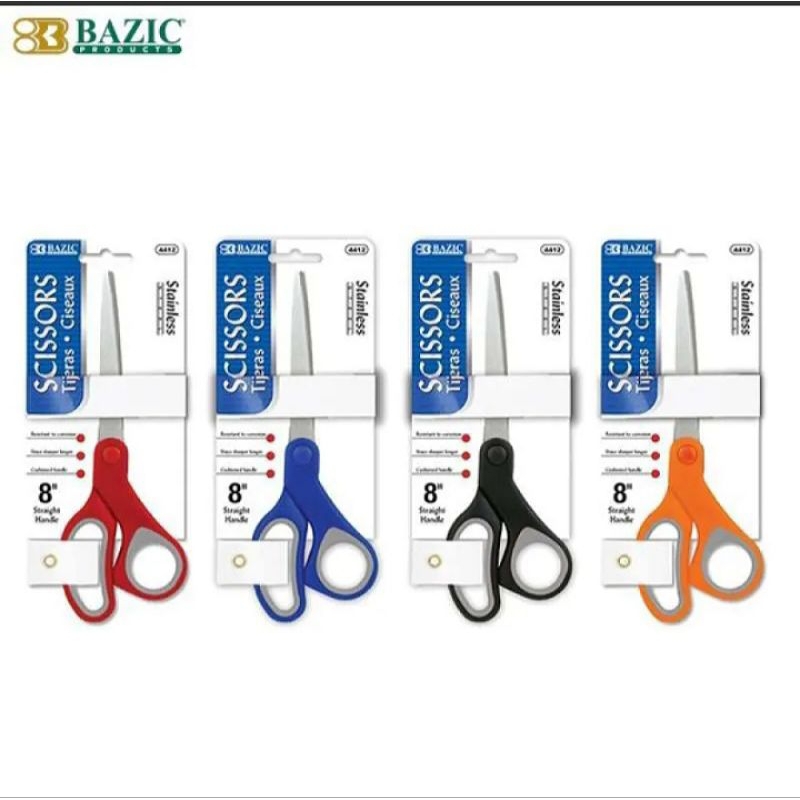 

Bazic - Gunting Soft Grip / Stainless Steel Scissors 8 Inch 4412