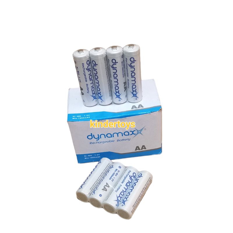 4 PCS BATERAI AA DYNAMAX 1000 MAH RECHARGEABLE / BATERAI CAS AA DYNAMAX