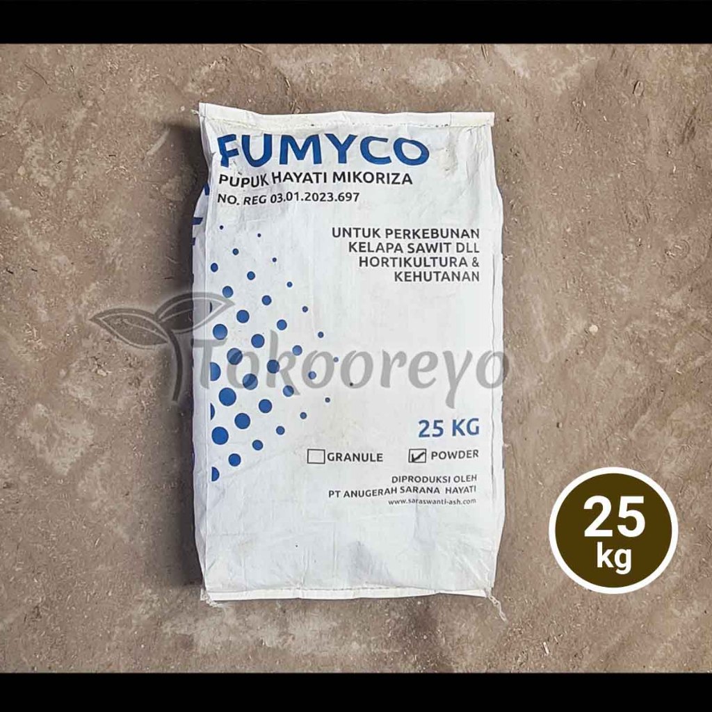 PUPUK FUMYCO POWDER 25 KG KEMASAN PABRIK MIKORIZA VIA CARGO