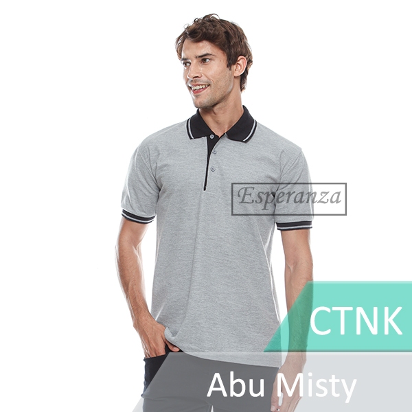 Kaos Kerah Polo Shirt Kerah Esperanza - CTNK Abu Misty
