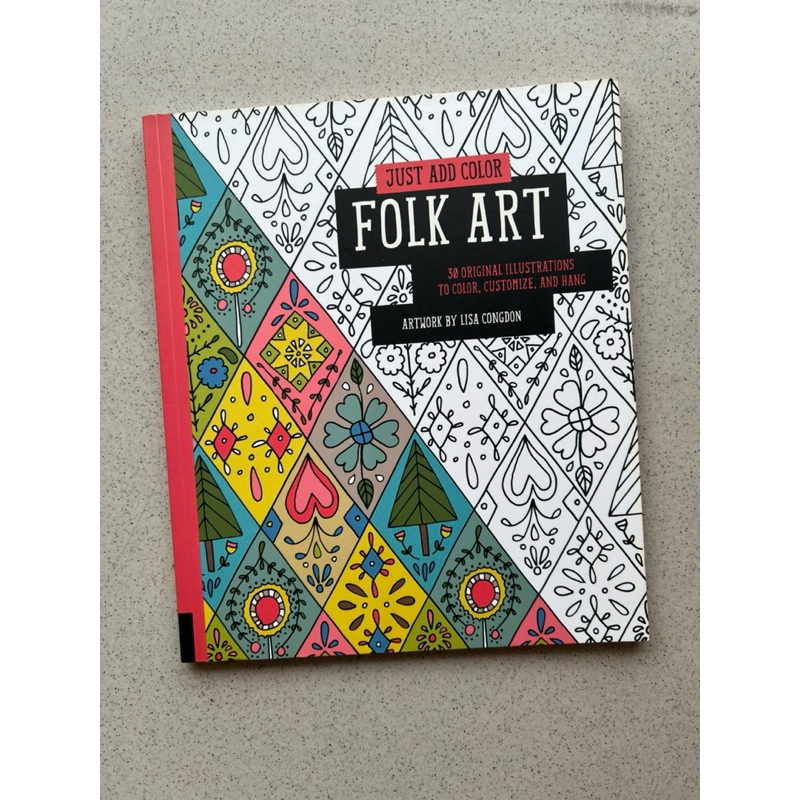 

Just Add Color Folk Art Coloring Book