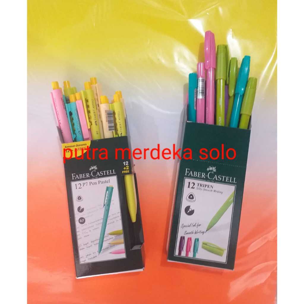 

Ballpoint, Bolpen, Pulpen Tripen Faber Castell Black Ink P7 Pen Pastel