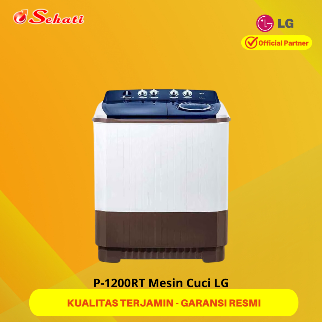 MESIN CUCI LG P-1200RT Mesin Cuci LG  [12KG] 2 TABUNG 1200R LOW WATT - GARANSI RESMI
