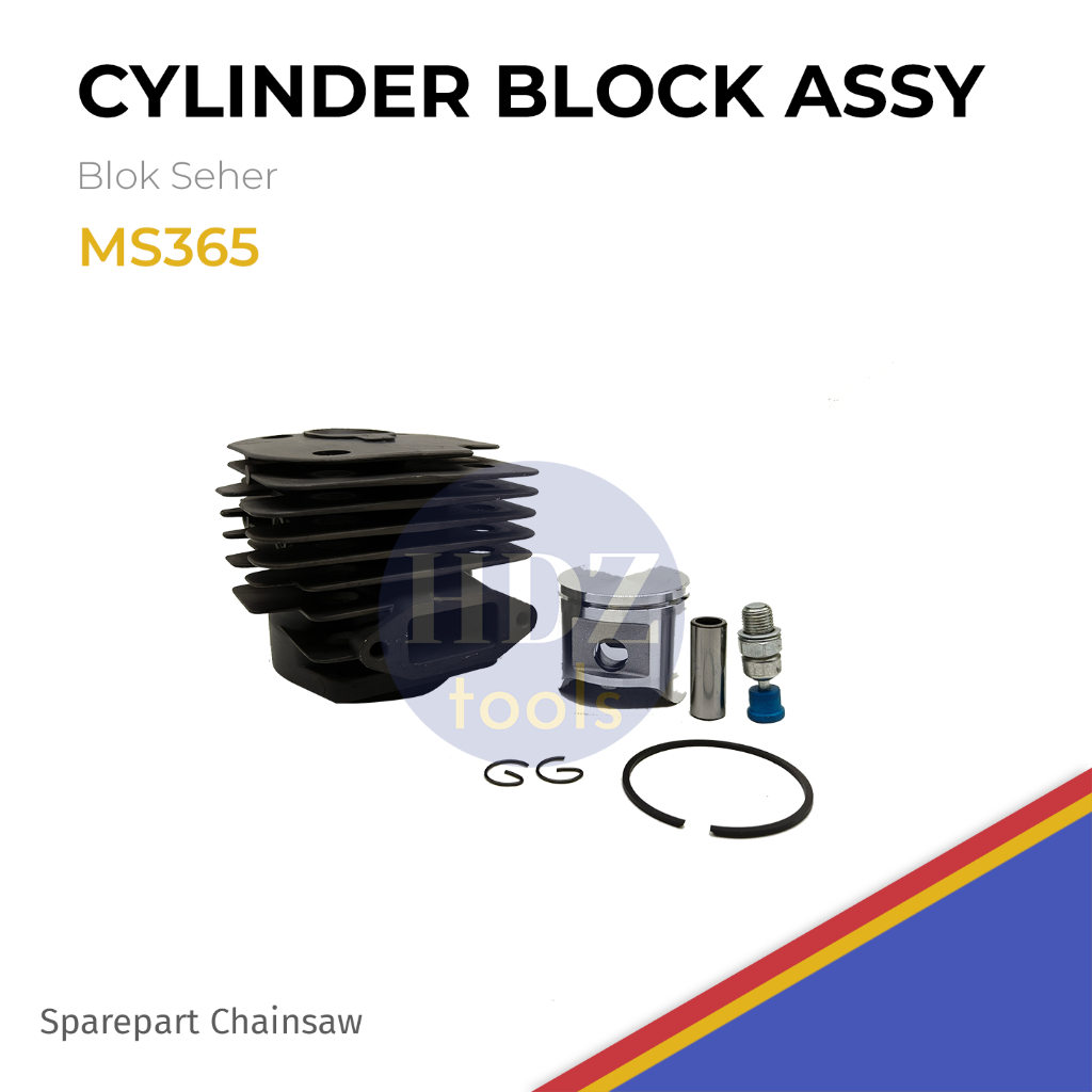 Cylinder Block Assy Blok Seher Chainsaw 365 Husqvarna 1 Ring 2 Ring Model Round Bulat dan Square Kot