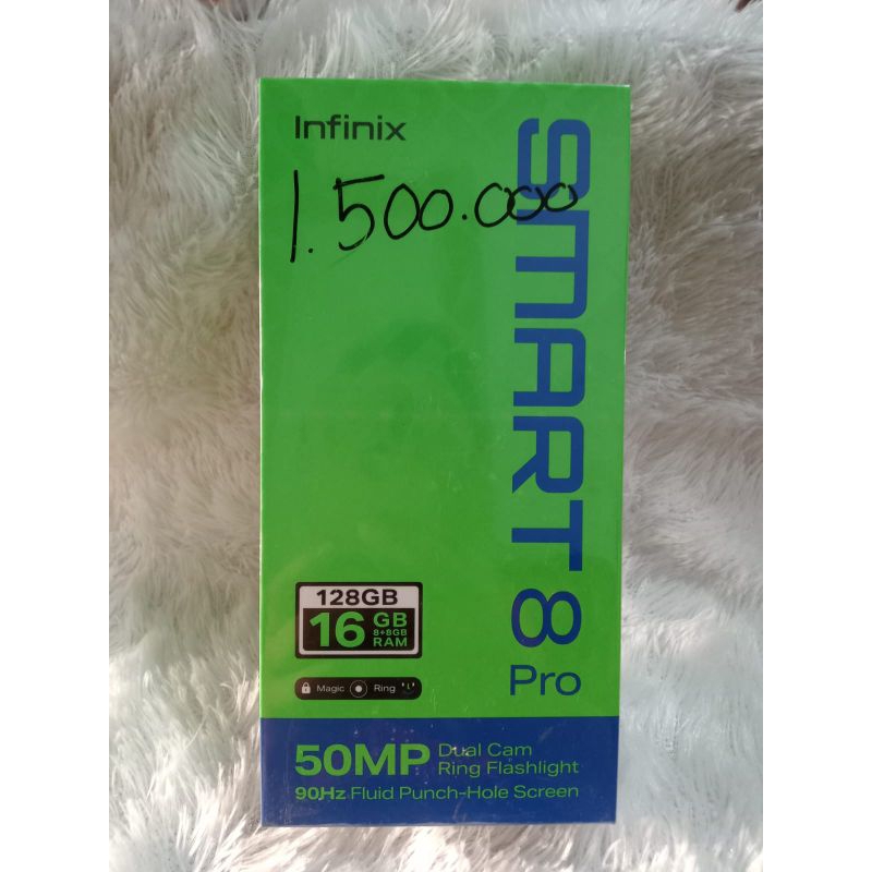 JUAL HP INFINIX SMART 8 RAM 8+8/128 BARU