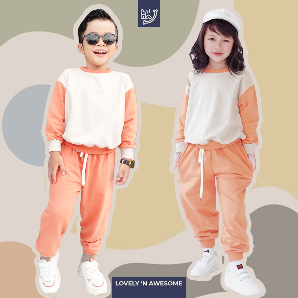 LNA Kids - BAYANAKA SWEATER SET Anak 3-10 Tahun || Sweatsuit one set anak unisex