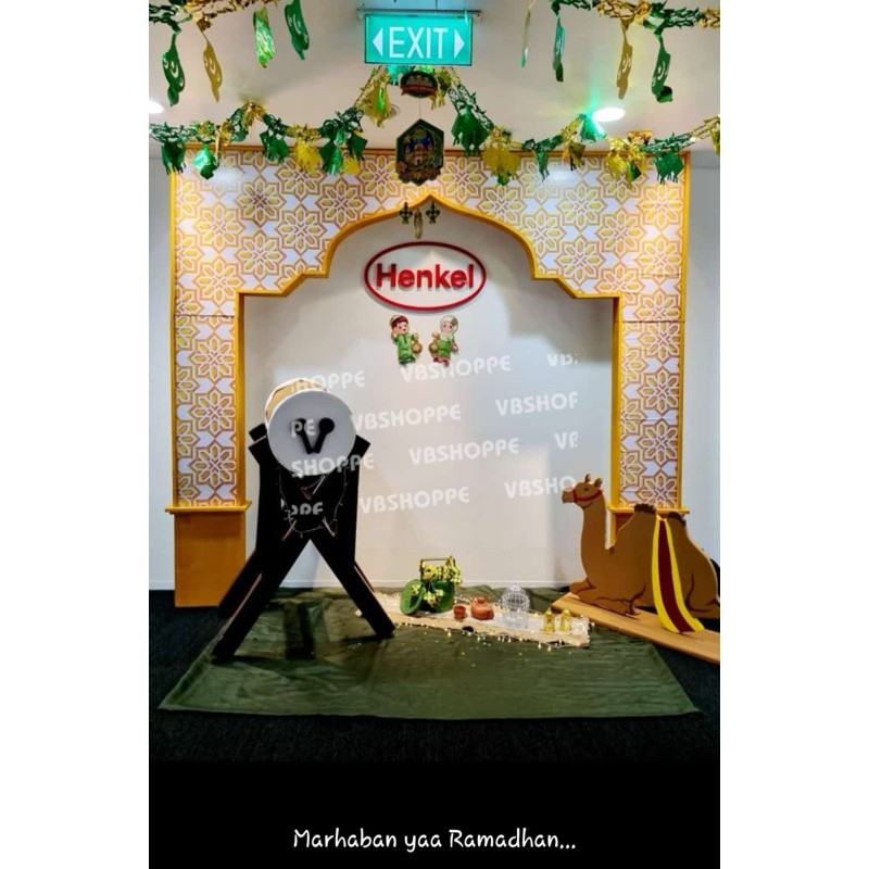 PAKET BACKDROP JUMBO RAMADHAN STANDING UNTA POHON KURMA BEDUG UKIR STEROFOAM SPANDUK RAMADHAN KAREEM