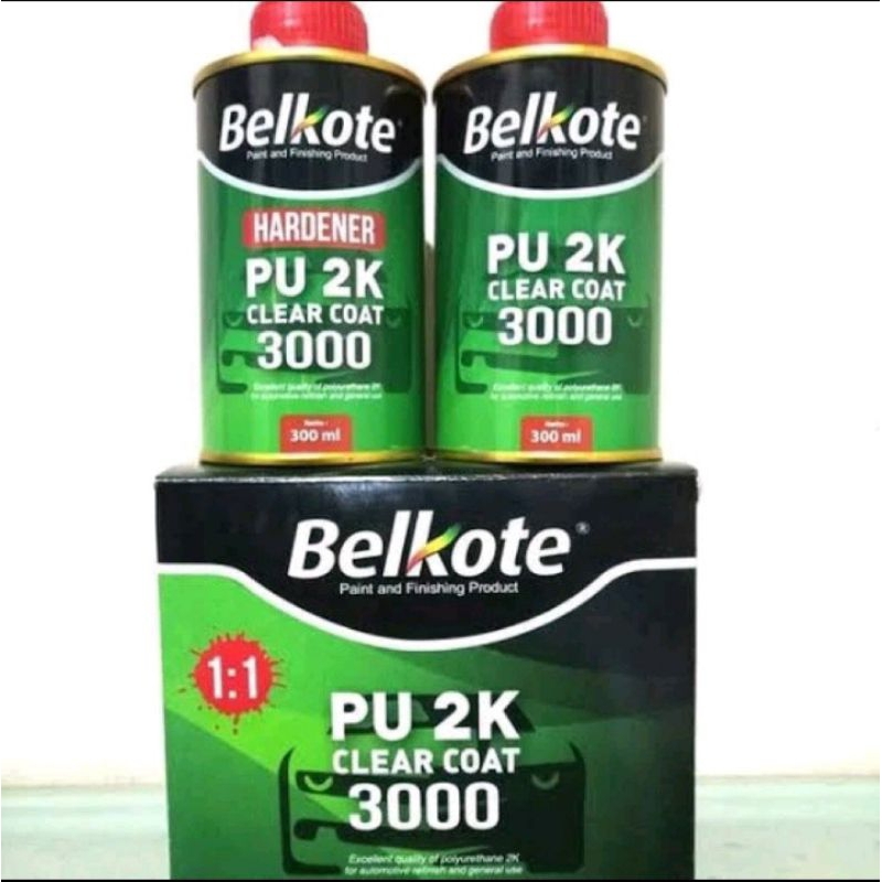 Belkote 3000 Pernis / Clear Coat PU 2K Belkote Set 600ml Gloss