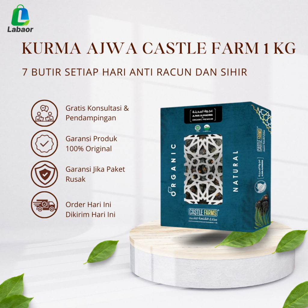

Castle Farm Ajwa Kurma Nabi 100% Premium Organik 1 KG