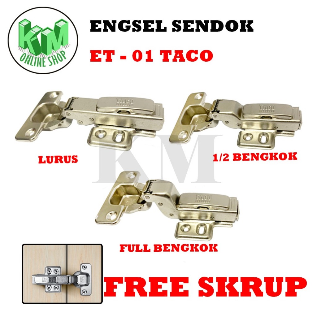Engsel Sendok Hidrolik Engsel sendok TACO Slow Motion ET-01 Hydraulic Hinge