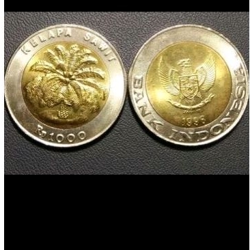 uang koin kelapa sawit tahun 1996 dan 2000