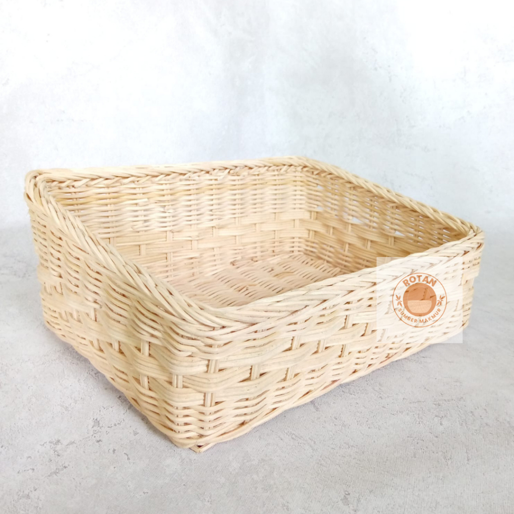 Feraristore Keranjang Rotan Kotak Miring Terbaik ( Premium ) Wadah Hantaran / Seserahan