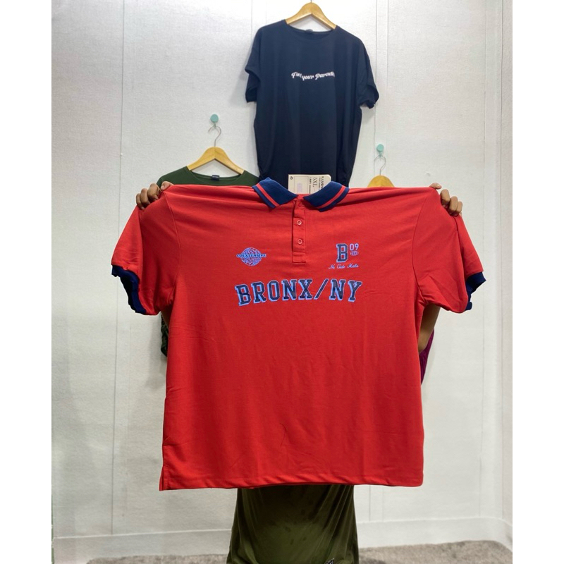 Baju Kaos Kerah Premium Jumbo Pria 2xl-5xl Motif Random