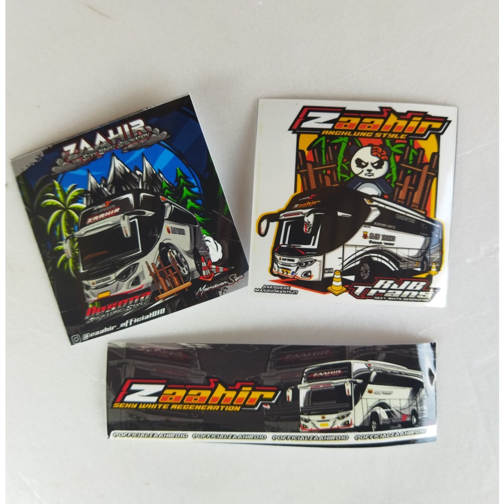 

paket stiker zaahir isi 3pcs asli unit
