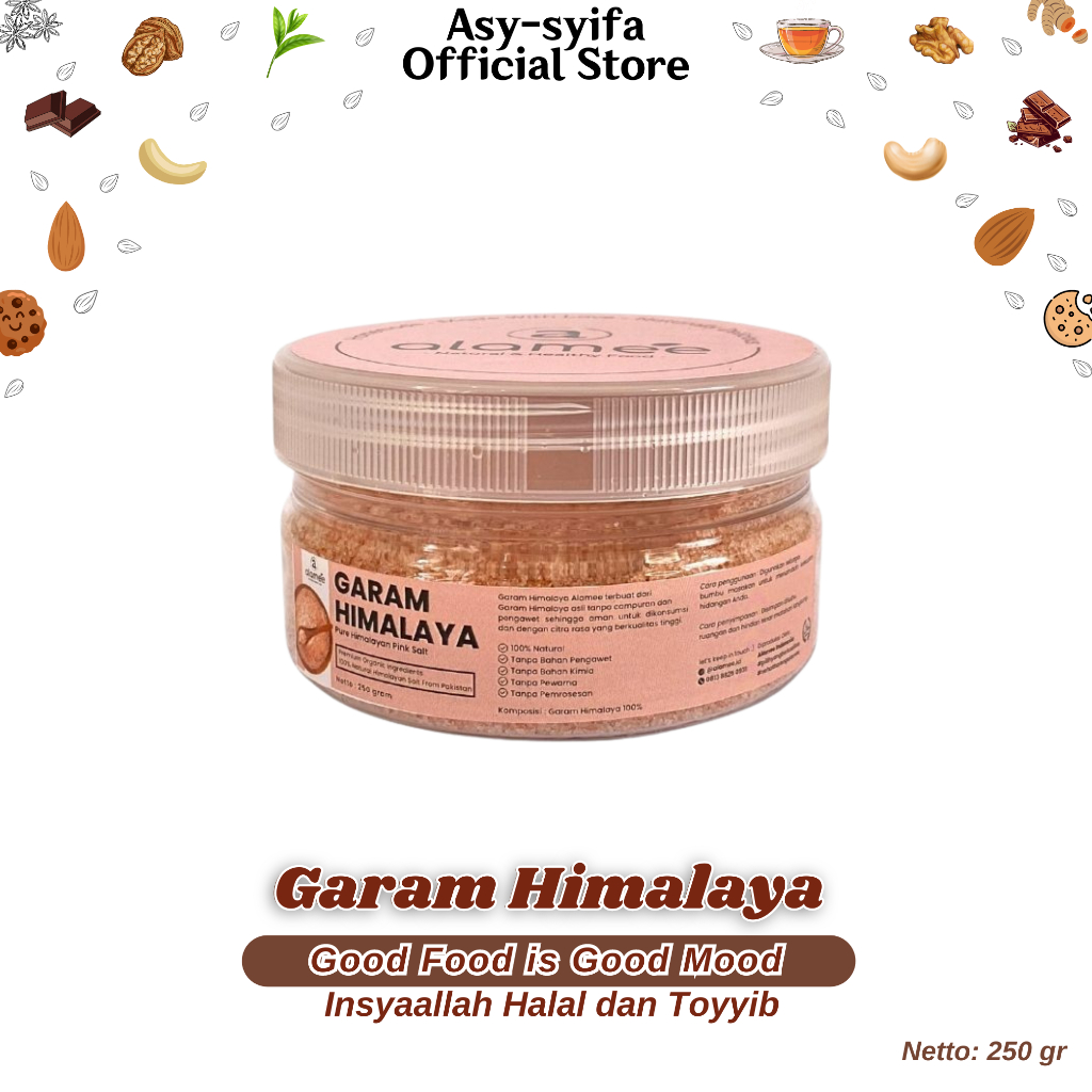

Garam Himalaya Natural Original Pink Salt Premium Ukuran 250g