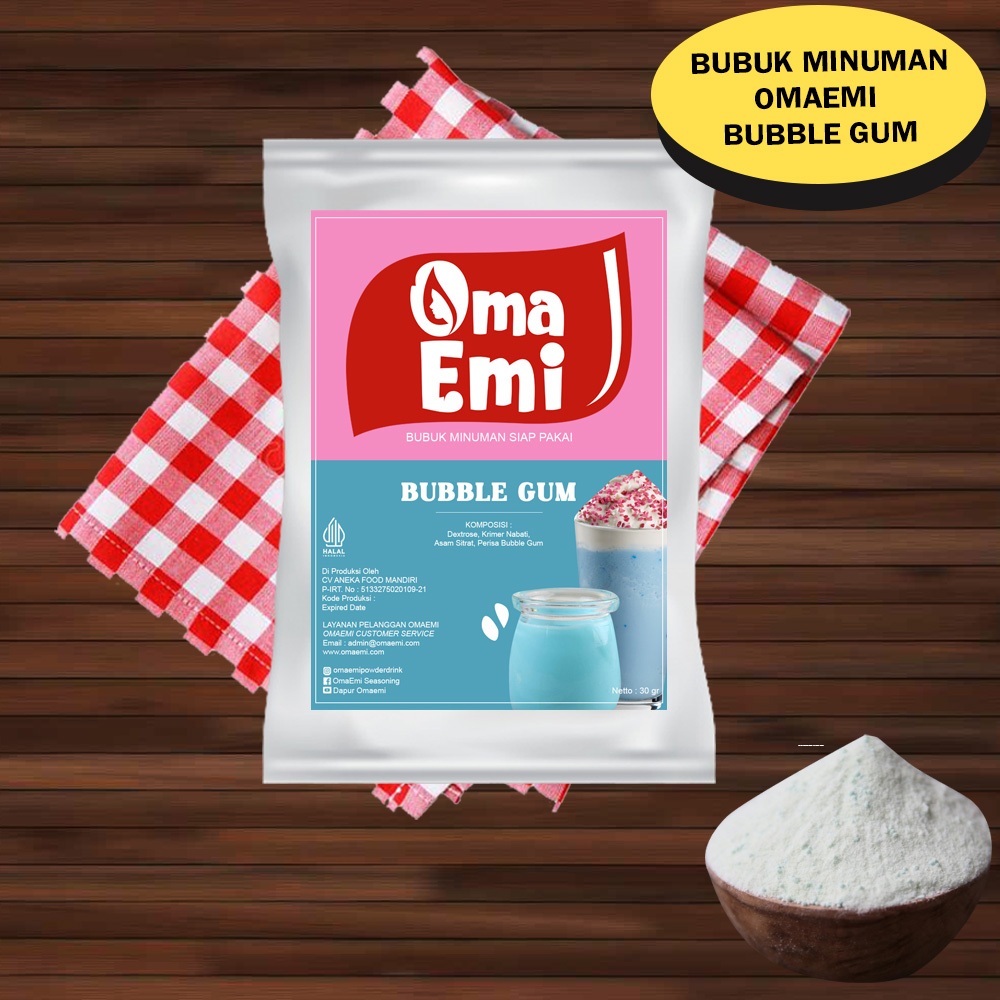 

Bubuk Minuman {PERMEN KARET} / {BUBBLE GUM} 30 gr / Jual Bubuk Minuman Aneka Rasa