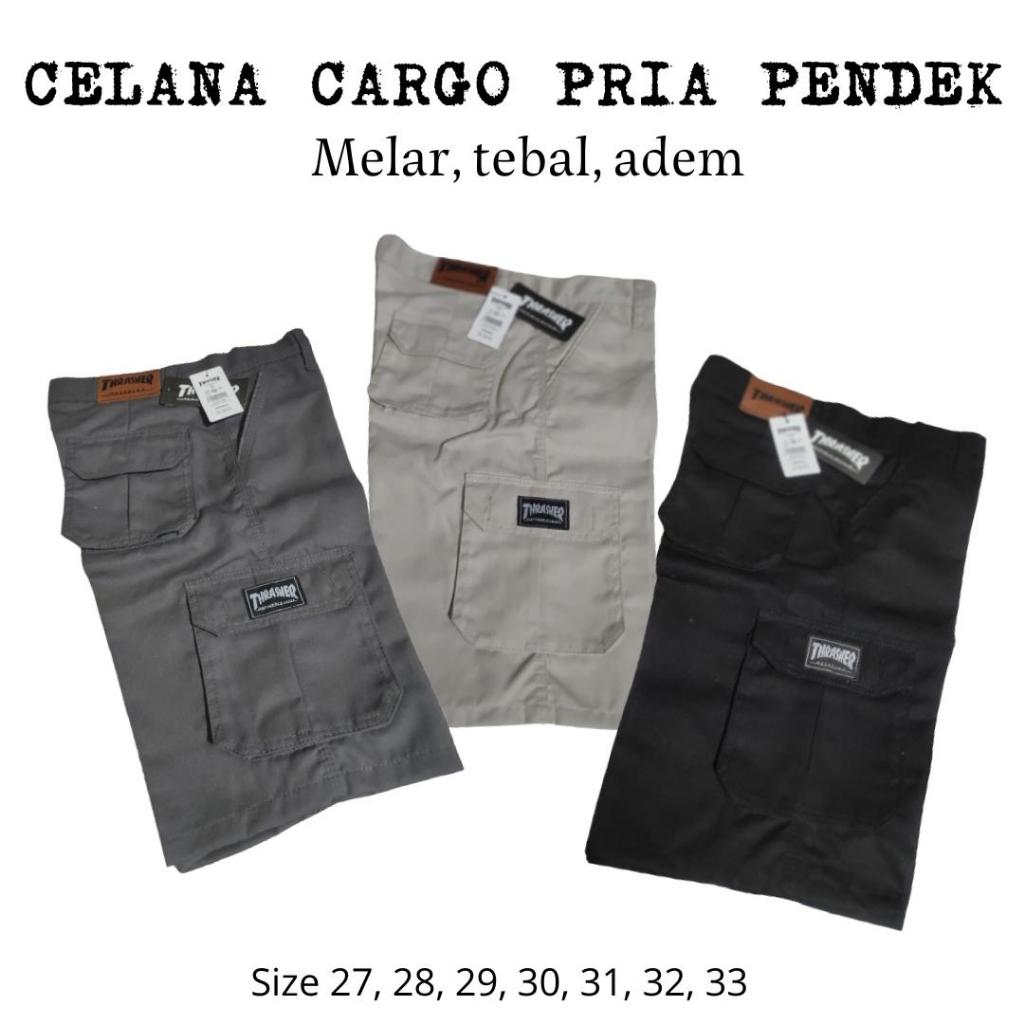 YANG TERMURAH Celana Cargo pendek pria thrasher 28-33 celana kimpul pendek thrasher original / Celan
